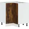 Image de vidaXL Élément bas d'angle de cuisine Porto Chêne fumé Matériau dérivé du bois