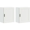 Image de vidaXL Armoires de cuisine suspendues 2 pcs. Porto Blanc Bois composite
