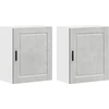 Image de vidaXL Armoires de cuisine suspendues 2 pcs. Porto gris béton Bois composite
