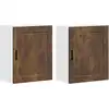 Image de vidaXL Armoires de cuisine suspendues 2 pcs. Porto Chêne fumé Matériau dérivé du bois