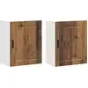 Image de vidaXL Armoires de cuisine suspendues 2 pcs. Porto aspect vieux bois Matériau dérivé du bois