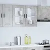 Image de vidaXL Armoire de cuisine suspendue avec porte vitrée Porto gris béton