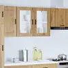 Image de vidaXL Armoire suspendue de cuisine avec porte vitrée Porto Chêne Artisan