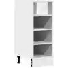 Image de vidaXL Armoire basse Riga Blanc 30x44,5x81,5 cm Bois composite