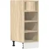Image de vidaXL Armoire basse Riga Chêne Sonoma 30x44,5x81,5 cm Matériau dérivé du bois