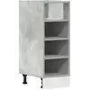 Image de vidaXL Armoire basse Riga gris béton 30x44,5x81,5 cm Bois composite