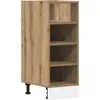 Image de vidaXL Armoire basse Riga Chêne Artisan 30x44,5x81,5 cm Matériau dérivé du bois