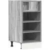 Image de vidaXL Armoire basse Riga Gris Sonoma 40x44,5x81,5 cm Matériau dérivé du bois