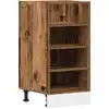 Image de vidaXL Armoire basse Riga imitation vieux bois 40x44,5x81,5 cm Matériau dérivé du bois