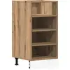 Image de vidaXL Armoire basse Riga Chêne Artisan 40x44,5x81,5 cm Matériau dérivé du bois
