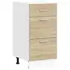 Image de vidaXL Armoire basse Lyon Chêne Sonoma 40x46x81,5 cm Matériau dérivé du bois