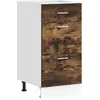 Image de vidaXL Armoire basse Lyon chêne fumé 40x46x81,5 cm Matériau dérivé du bois