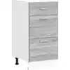 Image de vidaXL Armoire basse Lyon Gris Sonoma 40x46x81,5 cm Matériau dérivé du bois