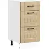 Image de vidaXL Armoire basse de cuisine Lucca Chêne Sonoma Matériau dérivé du bois