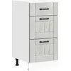 Image de vidaXL Armoire basse de cuisine Lucca gris béton Matériau dérivé du bois