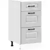 Image de vidaXL Armoire basse de cuisine Kalmar gris béton Matériau dérivé du bois