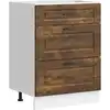 Image de vidaXL Armoire basse de cuisine Porto Chêne fumé Matériau dérivé du bois