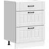 Image de vidaXL Armoire basse de cuisine Lucca Blanc Matériau dérivé du bois