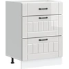 Image de vidaXL Meuble bas de cuisine "Lucca" Blanc brillant Matériau dérivé du bois