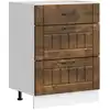Image de vidaXL Armoire basse de cuisine Lucca Chêne fumé Matériau dérivé du bois