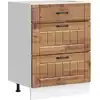 Image de vidaXL Armoire basse de cuisine Lucca imitation vieux bois Matériau dérivé du bois