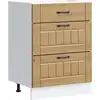 Image de vidaXL Armoire basse de cuisine Lucca Chêne Artisan Matériau dérivé du bois