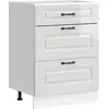 Image de vidaXL Meuble bas de cuisine "Kalmar" Blanc brillant Matériau dérivé du bois
