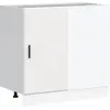 Image de vidaXL Armoire basse de cuisine Lyon Blanc Matériau dérivé du bois