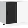 Image de vidaXL Meuble bas de cuisine "Porto" Noir Matériau dérivé du bois
