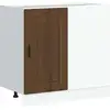 Image de vidaXL Élément bas de cuisine Porto brun imitation chêne Matériau dérivé du bois