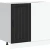 Image de vidaXL Meuble bas de cuisine "Lucca" Noir Matériau dérivé du bois