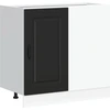 Image de vidaXL Meuble bas de cuisine "Kalmar" Noir Matériau dérivé du bois
