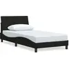 Image de vidaXL Cadre de lit sans matelas "Hanko" noir 100x200 cm Tissu