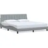 Image de vidaXL Cadre de lit sans matelas "Hanko" gris clair 180x200 cm Tissu