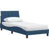 Image de vidaXL Lit avec matelas "Hanko" bleu 80x200 cm Tissu