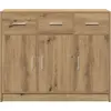Image de vidaXL Sideboard Chêne Artisan 91x28x75 cm Bois composite