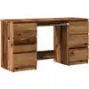 Image de vidaXL Bureau aspect bois ancien 140x50x77 cm Bois composite
