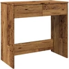 Image de vidaXL Bureau aspect bois ancien 80x40x75 cm Bois composite