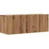 Image de vidaXL Armoire TV murale Artisan-Chêne 80x30x30 cm Bois composite