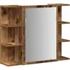 Image de vidaXL Armoire de toilette imitation vieux bois 80x20,5x64 cm Bois composite