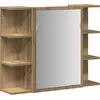 Image de vidaXL Armoire de toilette Artisan-Chêne 80x20,5x64cm Bois composite