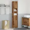 Image de vidaXL Armoire de salle de bain aspect bois ancien 32x25,5x190 cm Matériau dérivé du bois
