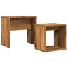 Image de vidaXL Tables de salon 2 pcs. Aspect vieux bois matériau bois
