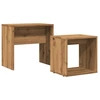 Image de vidaXL Tables d'ensemble 2 pcs. Chêne Artisan Matériaux dérivés du bois