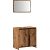 Image de vidaXL Ensemble de meubles de salle de bain 2 pièces imitation vieux bois Matériau dérivé du bois