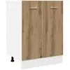 Image de vidaXL Armoire basse Lyon Chêne Artisan 60x46x81,5 cm Matériau dérivé du bois