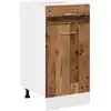 Image de vidaXL Armoire basse à tiroirs Lyon imitation vieux bois 40x46x81,5 cm Matériau dérivé du bois