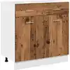 Image de vidaXL Armoire basse à tiroirs Lyon imitation vieux bois 80x46x81,5 cm Matériau dérivé du bois