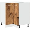 Image de vidaXL Armoire de cuisine Lyon aspect vieux bois 75,5x75,5x81,5 cm Matériau dérivé du bois