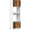 Image de vidaXL Armoire pour micro-ondes Lyon aspect vieux bois 60x57x207 cm Matériau dérivé du bois
